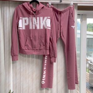 VS pink dusty rose boyfriend set